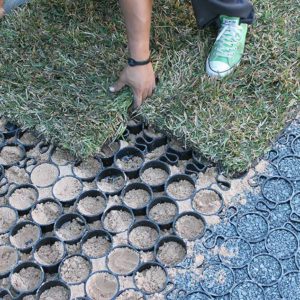 grass pavement, unfilled permeable pavement, commercial parking lot, commercial permeable pavement, commercial permeable pavers, pervious cover, stormwater management,