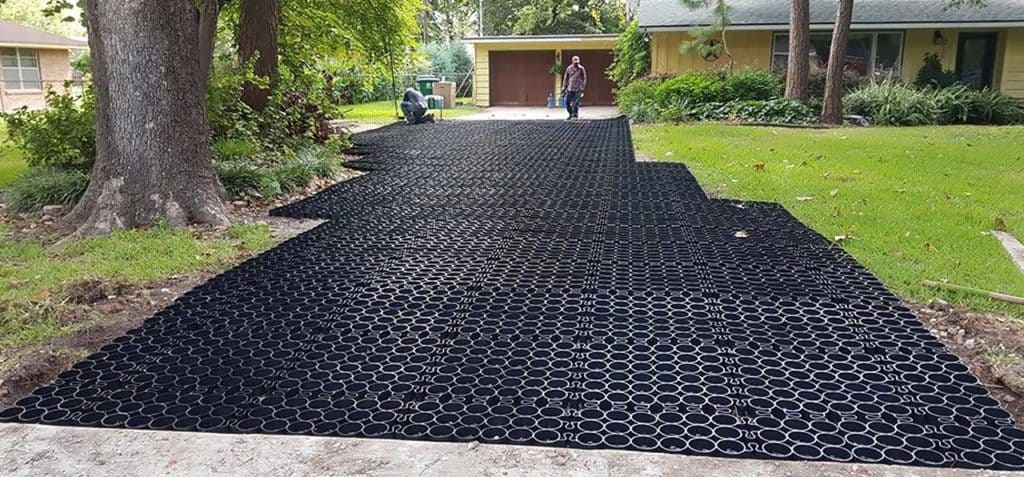 unfilled grass pavement, grass driveway, grass pavement, pervious cover, permeable pavement, TRUEGRID permeable pavers,