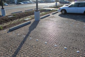 Permeable paver parking lot at UC Santa Cruz in California.