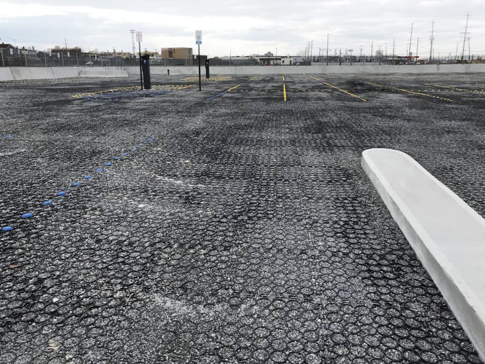 Permeable Rockaway Ferry parking lot installation