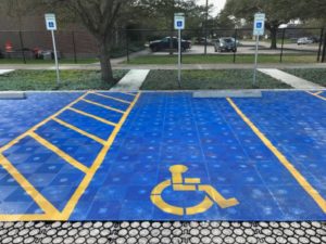 ADA Compliant Permeable Parking by TRUEGRID Pavers