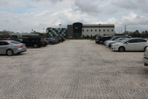 TRUEGRID Permeable Paver parking lot installation.