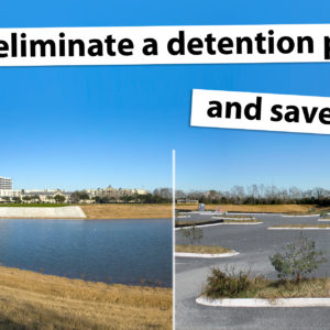 Learn how to eliminate your detention pond to save money with TRUEGRID Permeabl Pavers.