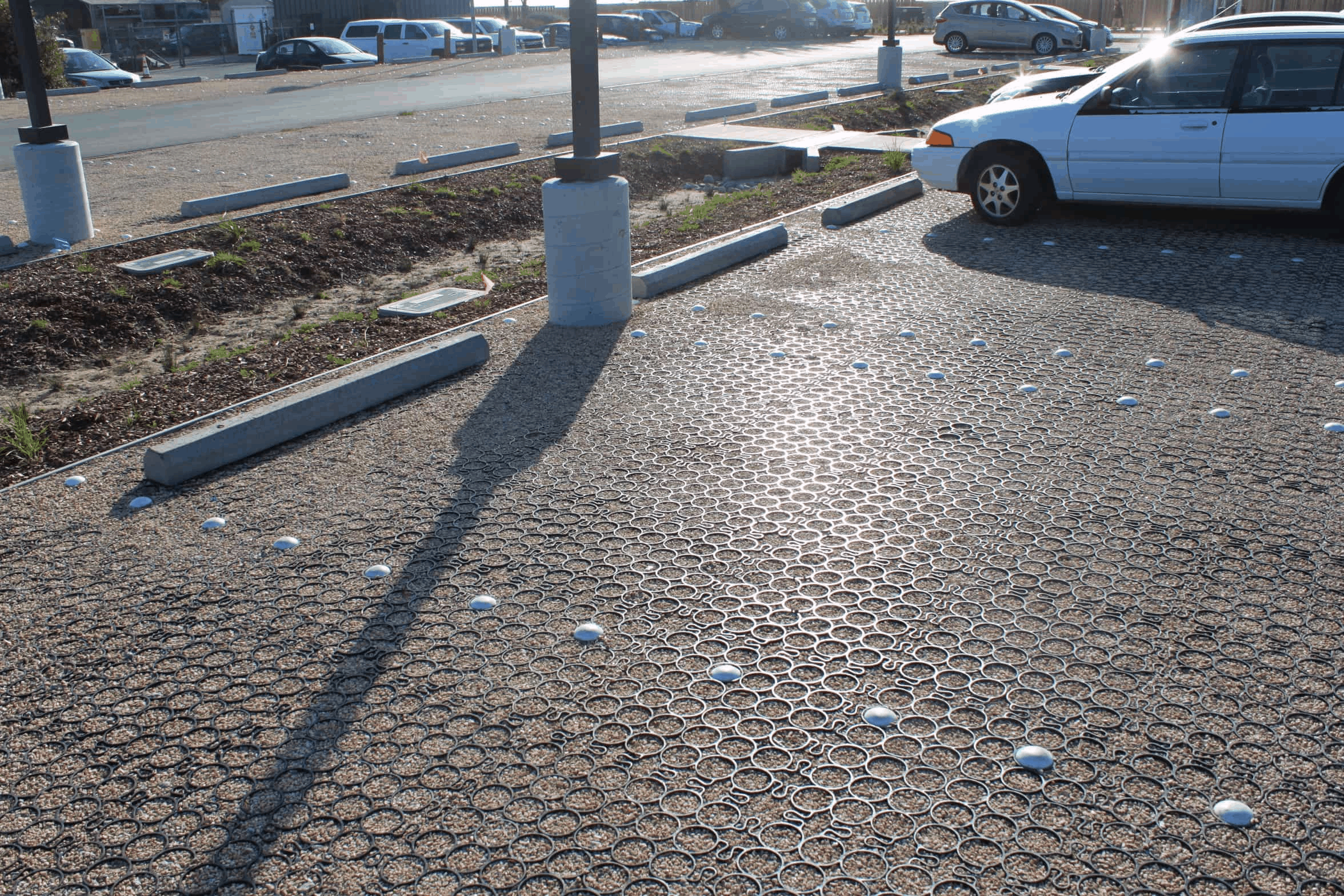 gravel parking lot