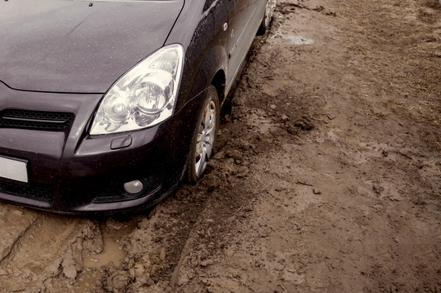 muddy driveway