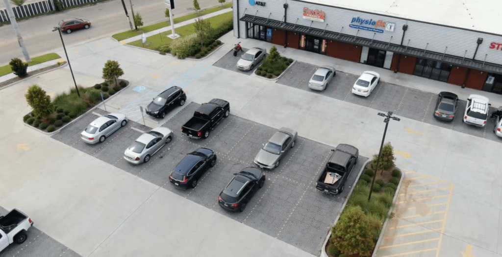 A Better Paving Material for Retail Parking Lots TRUEGRID Pavers