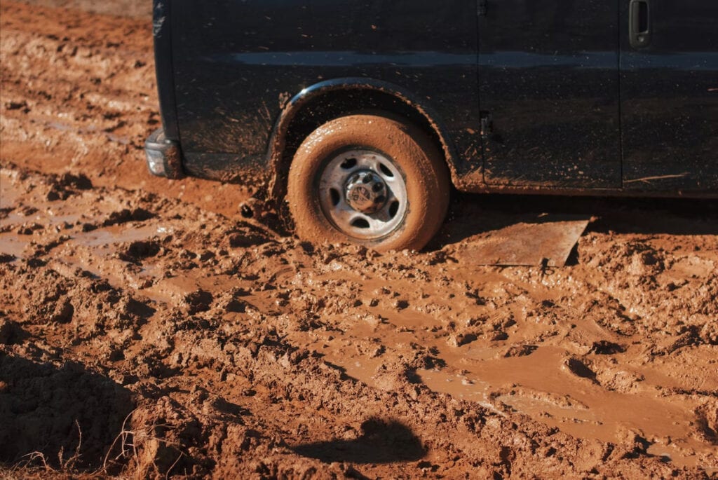 Mud on The Parking On Grass