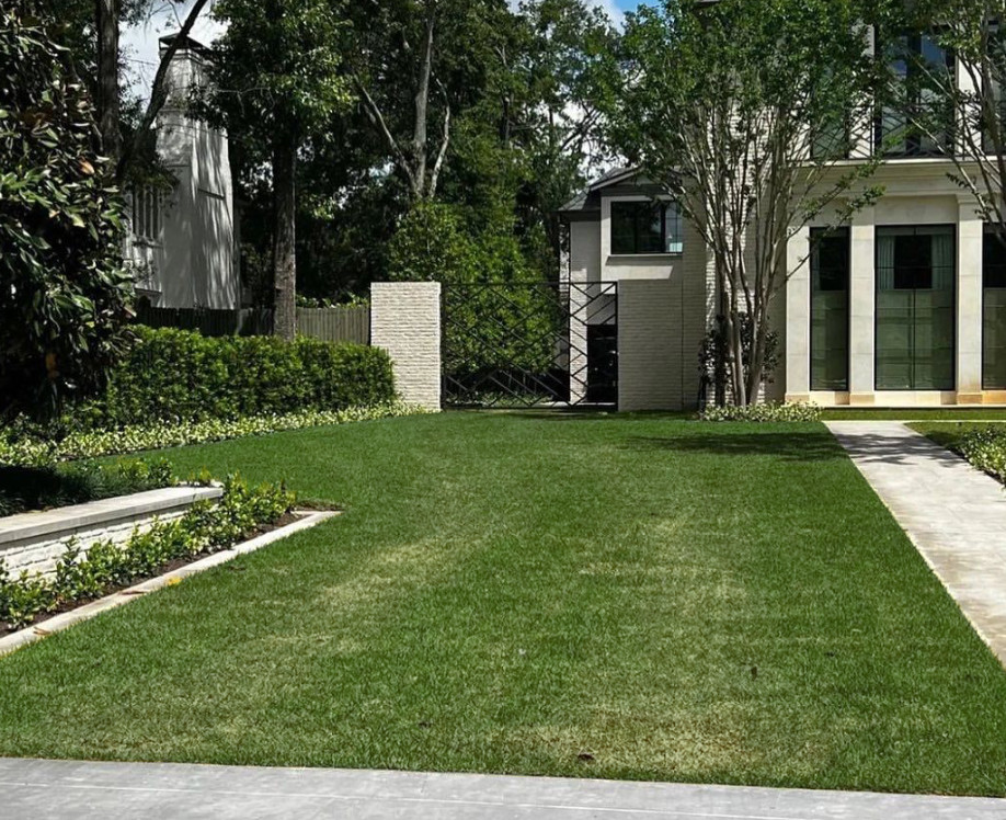 Residential reinforced grass driveway