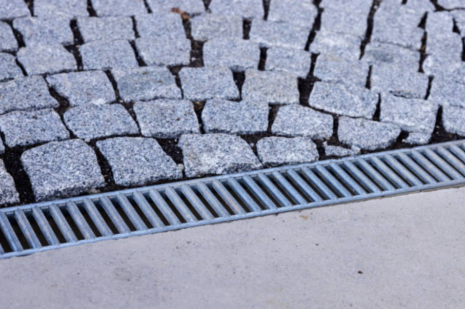 Close-up image of a metal grate.
