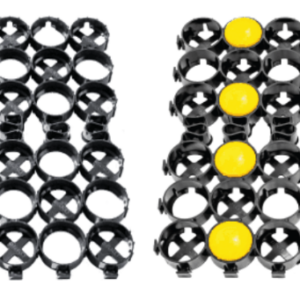 Top view of 24x24 plastic pavers grid panels designed for gravel and permeable surface support.